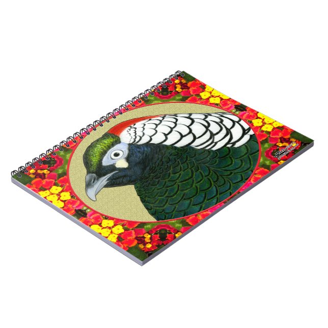 Amherst Pheasant and Flowers Notebook (Left Side)