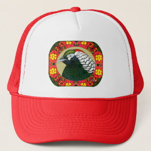 Amherst Pheasant and Flowers Trucker Hat