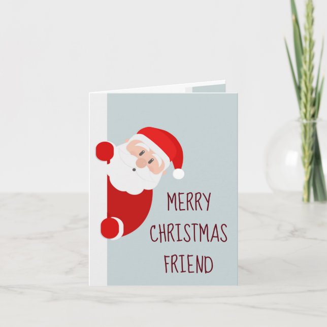 Ami amusant carte de Noël Joyeux Père Noël (Devant)