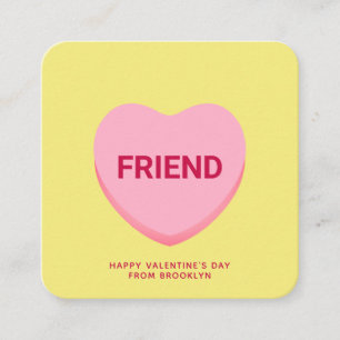 Ami conversation jaune coeur de la carte Valentine