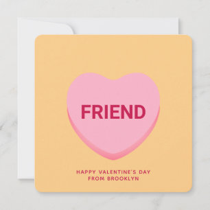 Ami conversation orange coeur carte Valentine