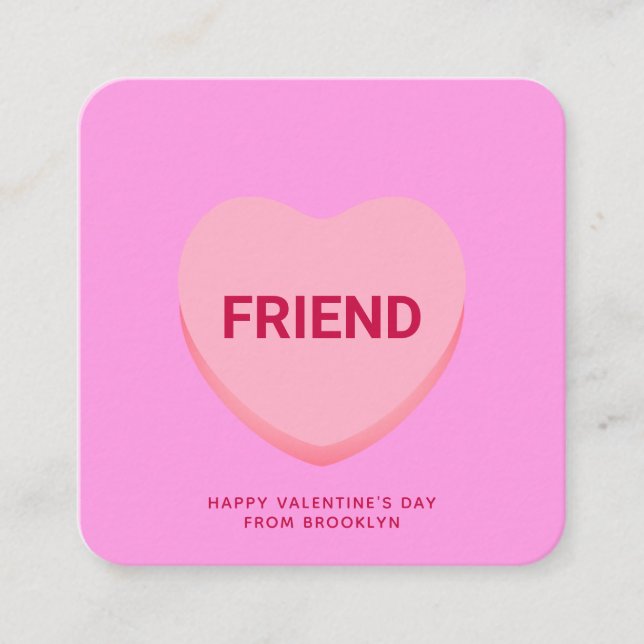 Ami conversation rose coeur Valentines Carte de jo (Devant)