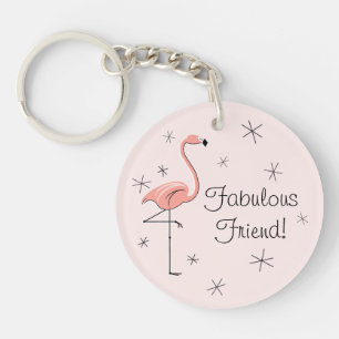 Ami fabuleux rose de Flamant rose "!" porte - clé