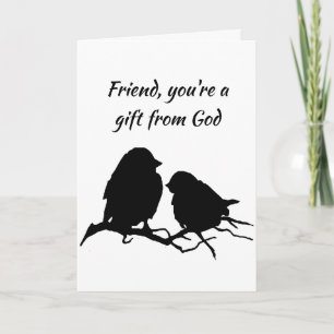 Ami Merci Dieu pour vous Joli Oiseaux Anniversaire