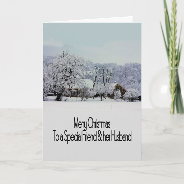 Ami spécial et son mari Joyeuse carte de Noël (Devant)