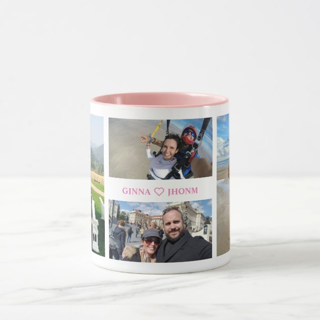 Amiante Initiales COULEUR MODIFIÉE Photo Mug (Centre)