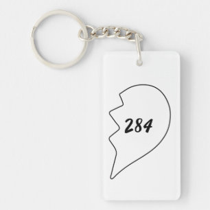 Amicable Numbers (220 284) Ceramic Ornament Keycha Keychain