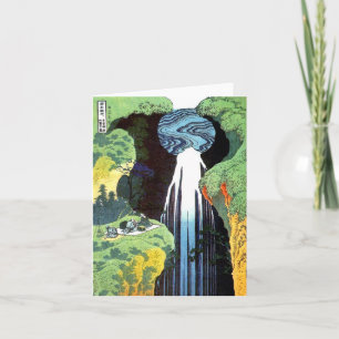 Amida Waterfall, Hokusai Japanese Fine Art Card