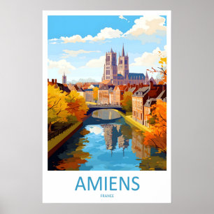 Amiens Ski Travel National Park Poster Vintage