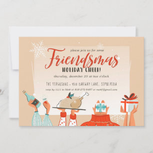 Amies Noël Fête de Noël Invitation