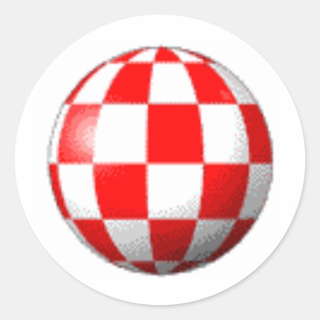 AMIGA BOING BALL CLASSIC ROUND STICKER (Front)