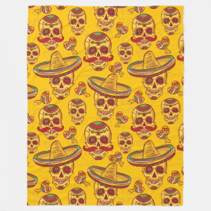 Amigo Skulls Fleece Blanket