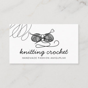Amigurumi Handmade Yarn Knit Crochet Business Card