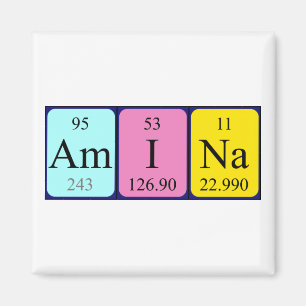 Amina periodic table name magnet