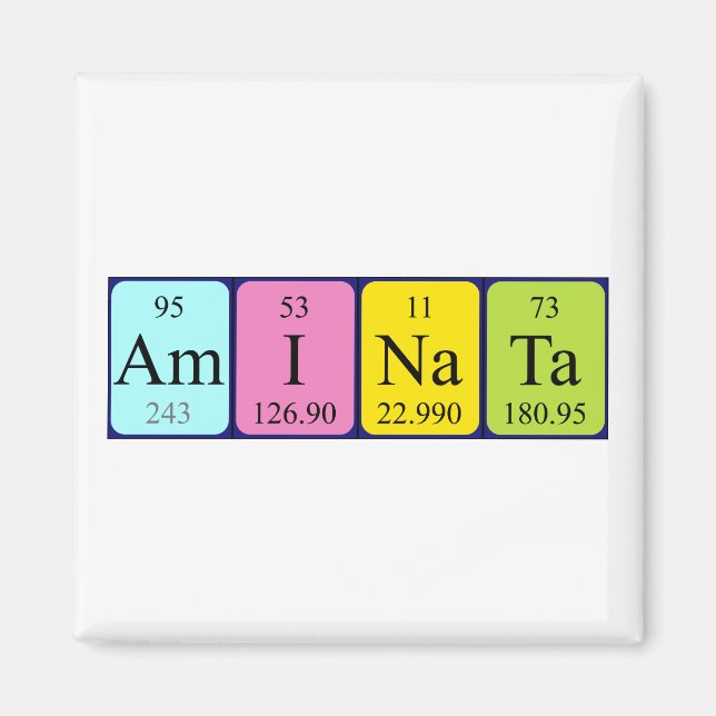 Aminata periodic table name magnet (Front)
