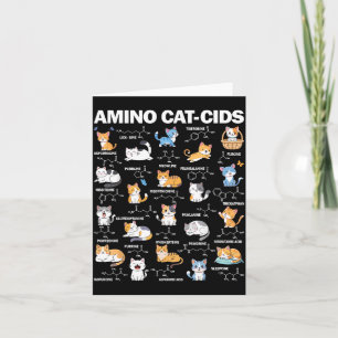 Amino Cat-cids Funny Science Biology Chemistry Card