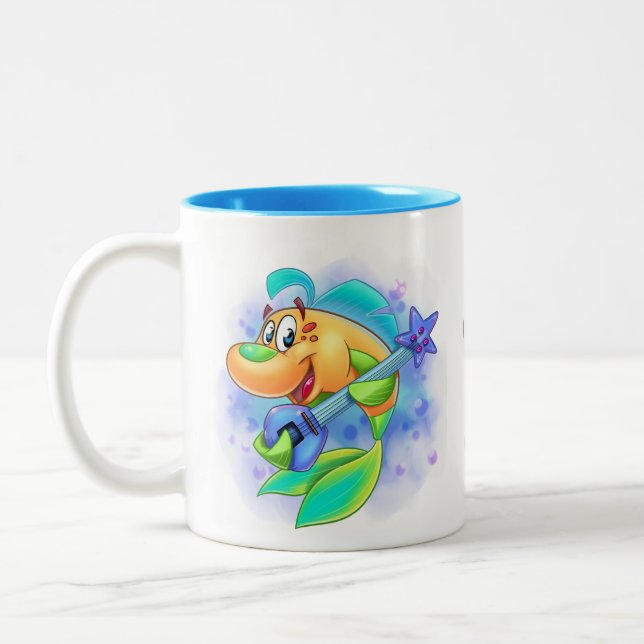 AmiPoisson mignon dessin animé poisson mug (Gauche)