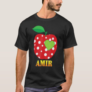Amir Love School Back To School Boy Kid Student Te T-Shirt