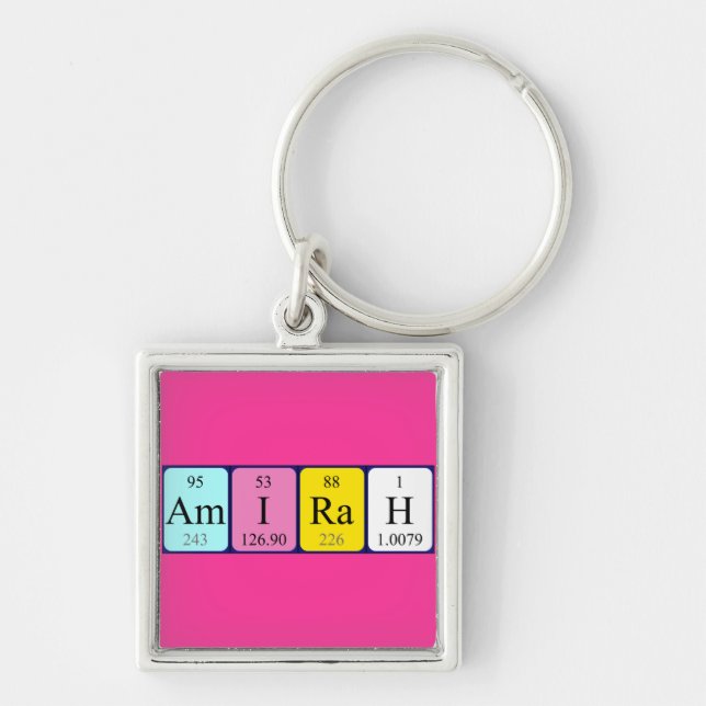 Amirah periodic table name keyring (Front)