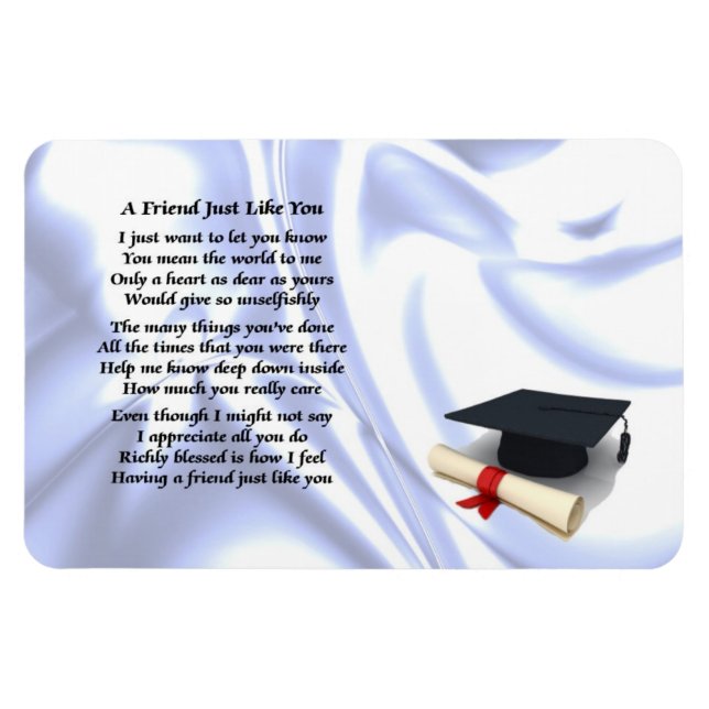 Amis de diplôme de poème Magnet (Horizontal)