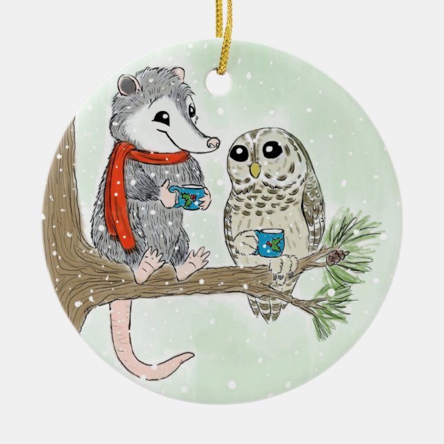Amis de la forêt Ornement de l'arbre de Noël (Devant)