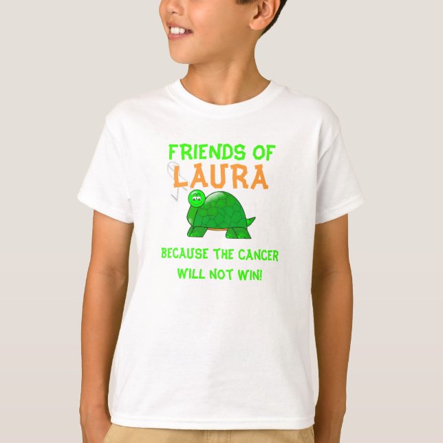 Amis de T-shirt de Laura avec la tortue de garçon (Devant)