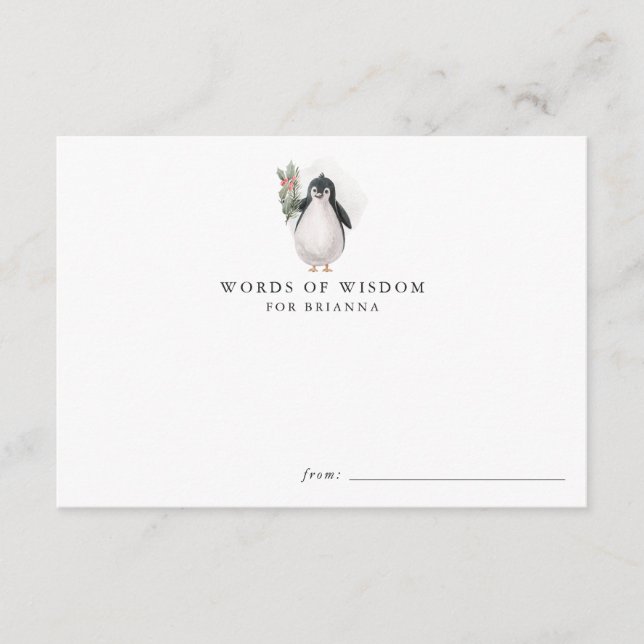Amis d'hiver | Carte de conseil de Baby shower de  (Devant)