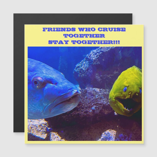 AMIS QUI CROISENT ENSEMBLE PORTE MAGNET (Devant / Derrière)