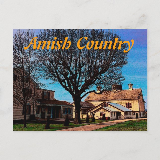 Amish Barn Postcard (Front)
