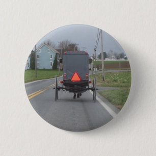 Amish Buggy 2 Inch Round Button