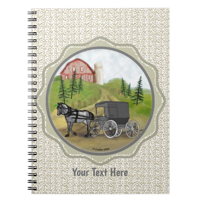 Amish Buggy Carnet de retour (Devant)