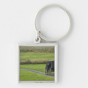 Amish buggy on farm lane, Northeastern Ohio, Keychain