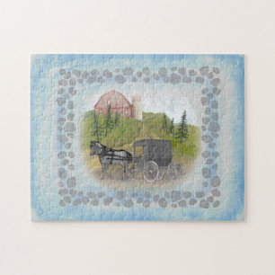 Amish Buggy Returning Jigsaw Puzzle