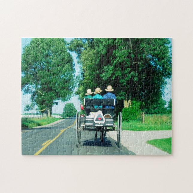 Amish Carriage Indiana. Jigsaw Puzzle (Horizontal)