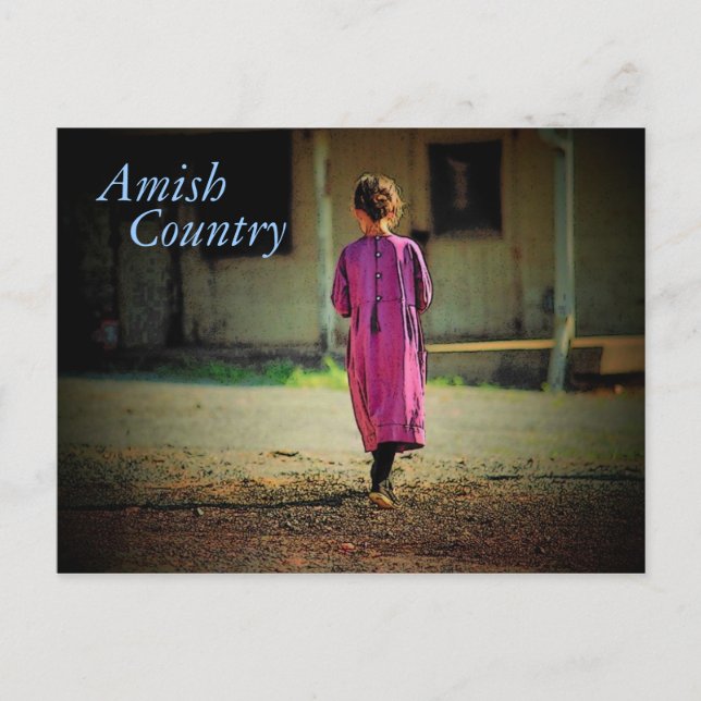 Amish Country Girl Postcard (Front)