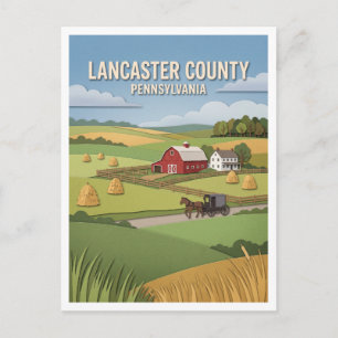 Amish countryside near New Holland Pennsylvania Postcard