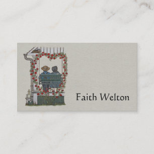 Amish Couple On Porch Swing Business Card