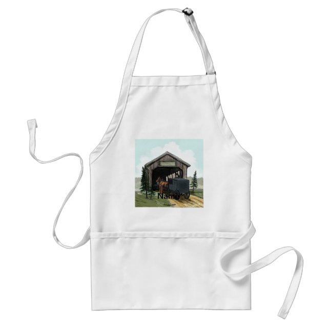 Amish Covered Bridge Standard Apron (Front)