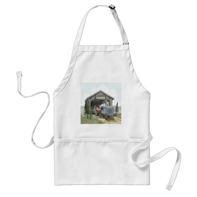 Amish Covered Bridge Standard Apron (Front)