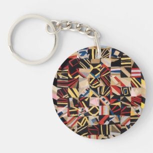 Amish Crazy Quilt by Lydia Beachy Keychain