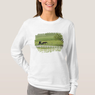 Amish farm with horse and buggy near Berlin, T-Shirt
