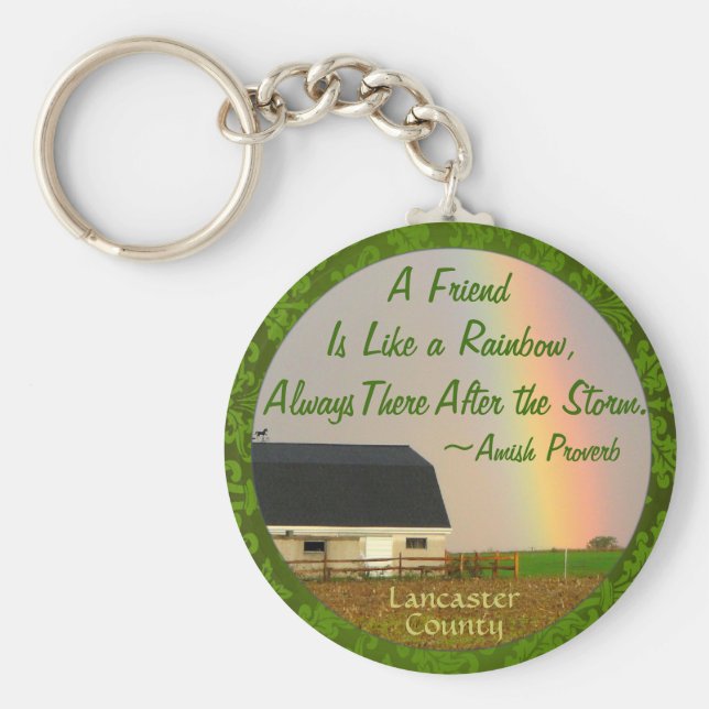 Amish Friendship proverb Keychain! Keychain (Front)