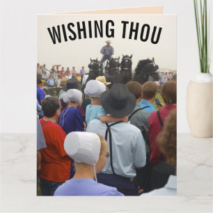 AMISH funny Birthday Greeting  Card