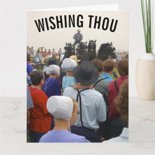 AMISH funny Birthday Greeting Card