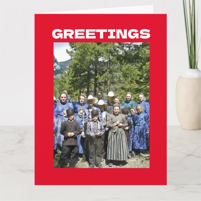 AMISH FUNNY CHRISTMAS Carte de voeux (Devant)