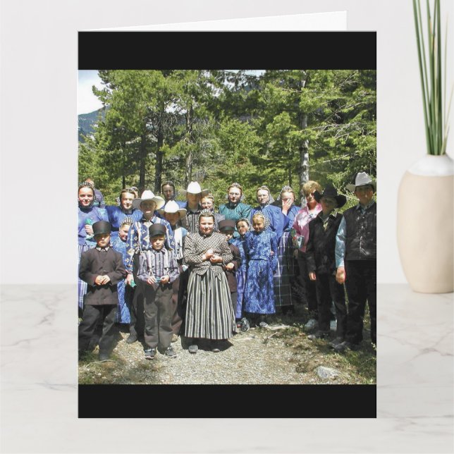 AMISH FUNNY GRANDE CARTE D'ANNIVERSAIRE (Devant)