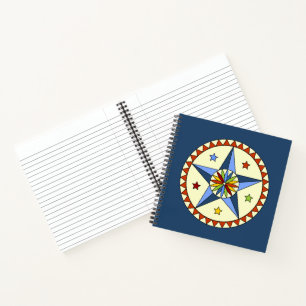 Amish - Hex Sign Stars - GOOD LUCK 1 Notebook