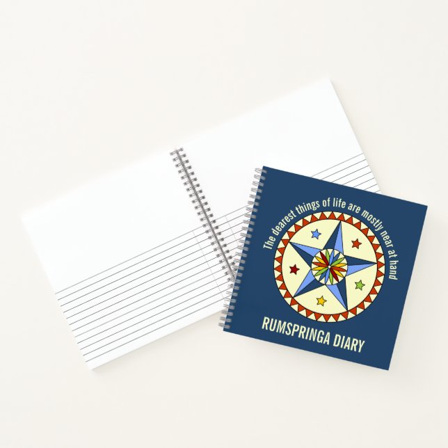 Amish - Hex Sign Stars - GOOD LUCK 1 Notebook (Inside)