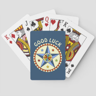 Amish - Hex Sign Stars - GOOD LUCK 1 Playing Cards