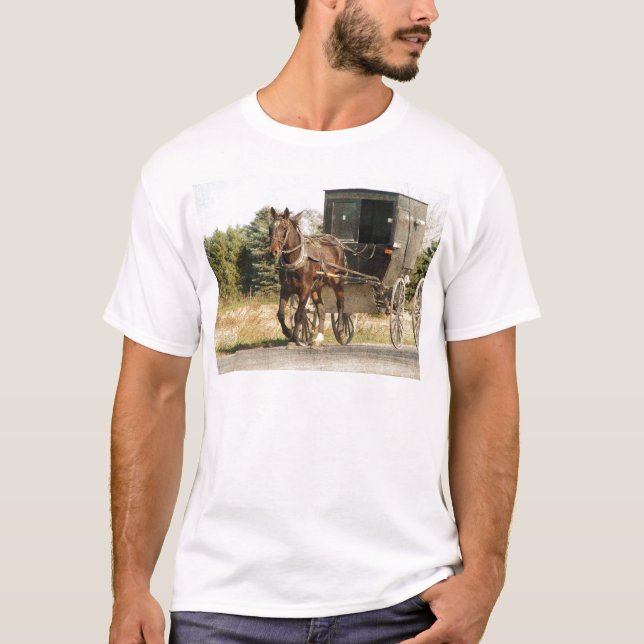 Amish Horse and Buggy T-Shirt (Front)